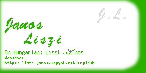 janos liszi business card